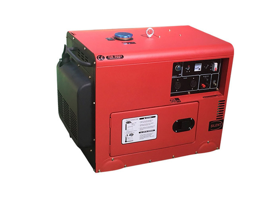 AC 7.5kva Motor Małe przenośne generatory, generatory napędzane czerwonym silnikiem wysokoprężnym