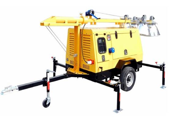 Lampy halogenowe Diesel Manual Mobile Light Tower z chłodzeniem powietrzem